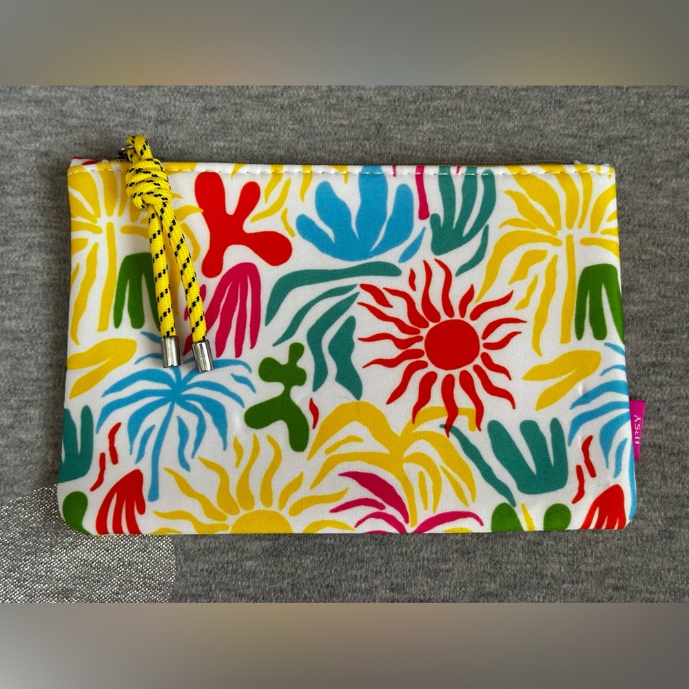 5 for $15! Ipsy Makeup Bag Bright Yellow Colorful Summer Sun